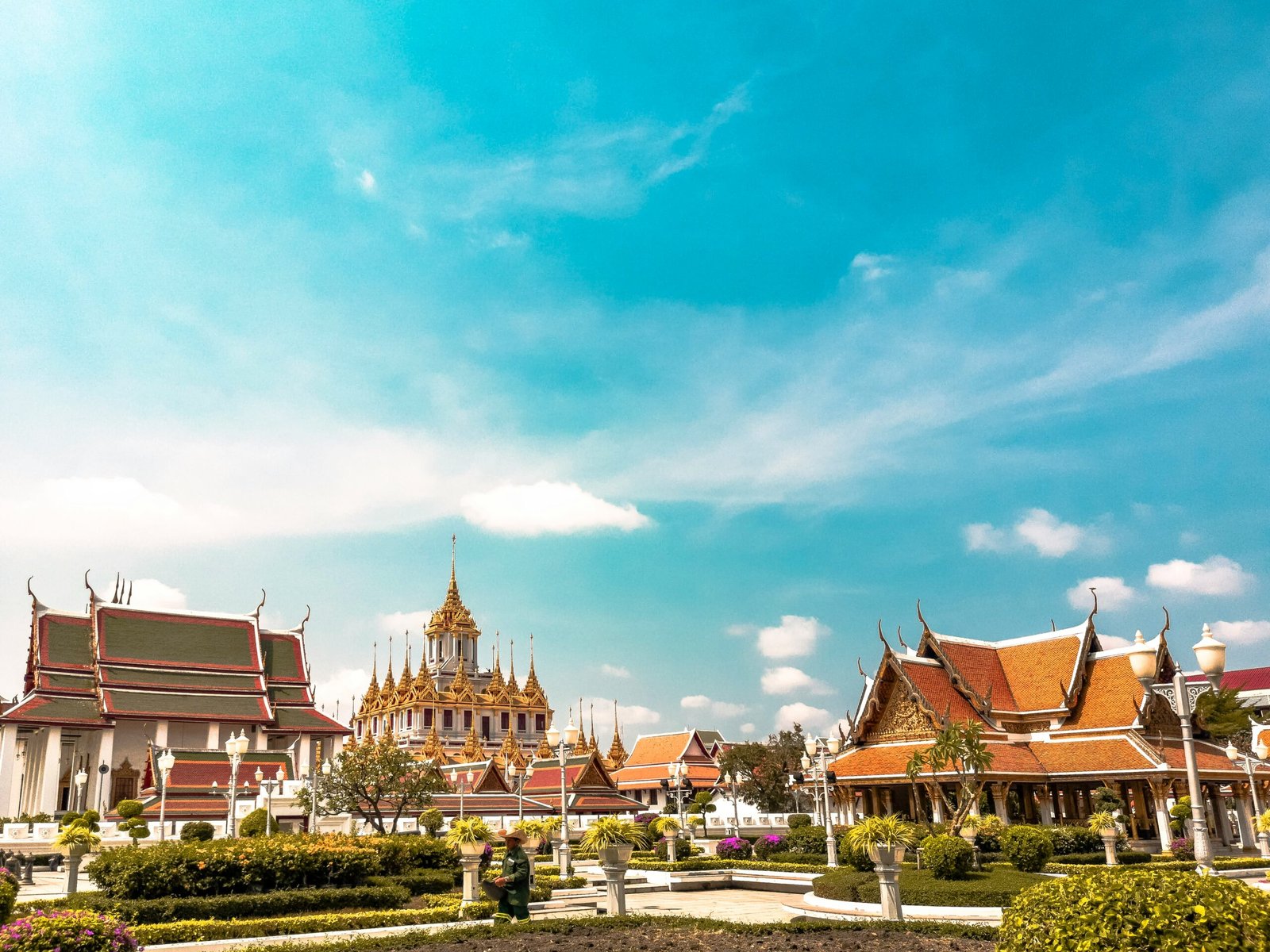 Grand Palais et temple bouddhiste à Bangkok en Thaïlande